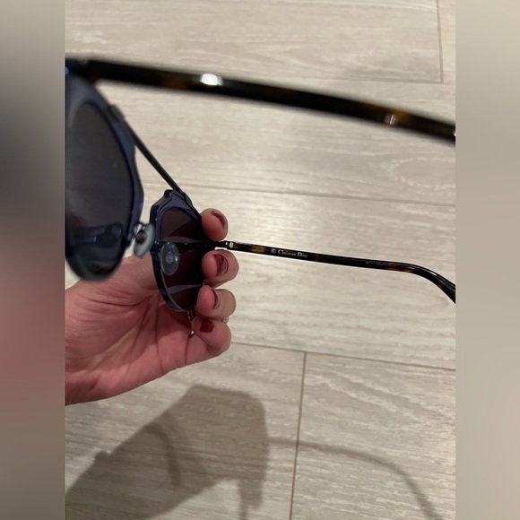 Christian Dior Blue Reflective Mirrored Sunglasses - Picture 3 of 10